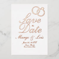 Goldring Save the Date gepresste Folie