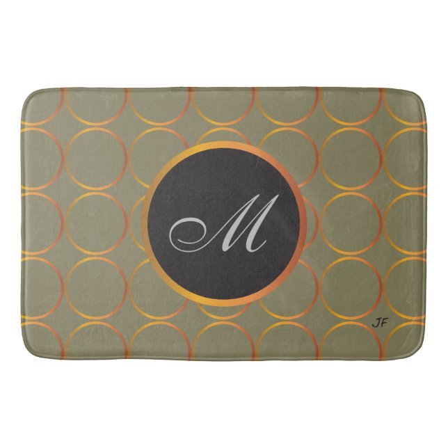 Goldringmonogramm Badematte (Vorderseite)