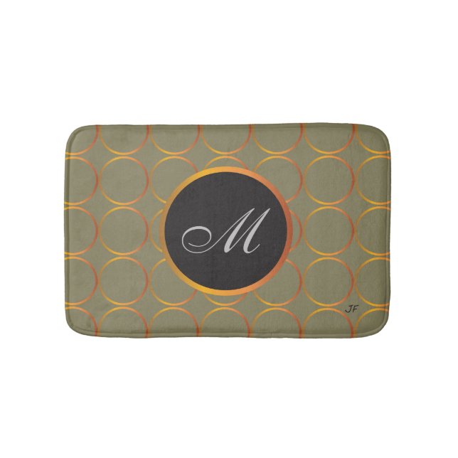 Goldringmonogramm Badematte (Vorderseite)