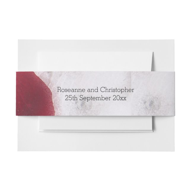 Goldrings Rose Petals Wedding Einladungsbanderole (Vorderseite Beispiel)