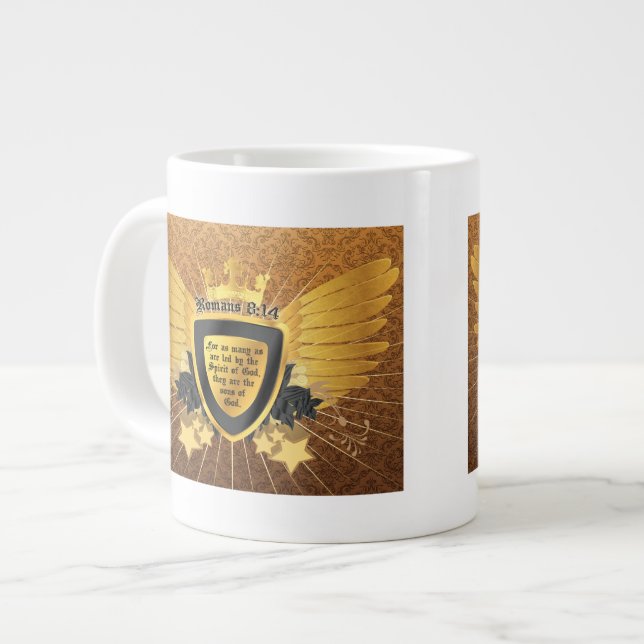 Goldrömer-8:14, Söhne des Gottes Jumbo-Tasse (Vorderseite Links)
