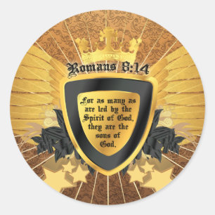 Goldrömer-8:14, Söhne des Gottes Runder Aufkleber