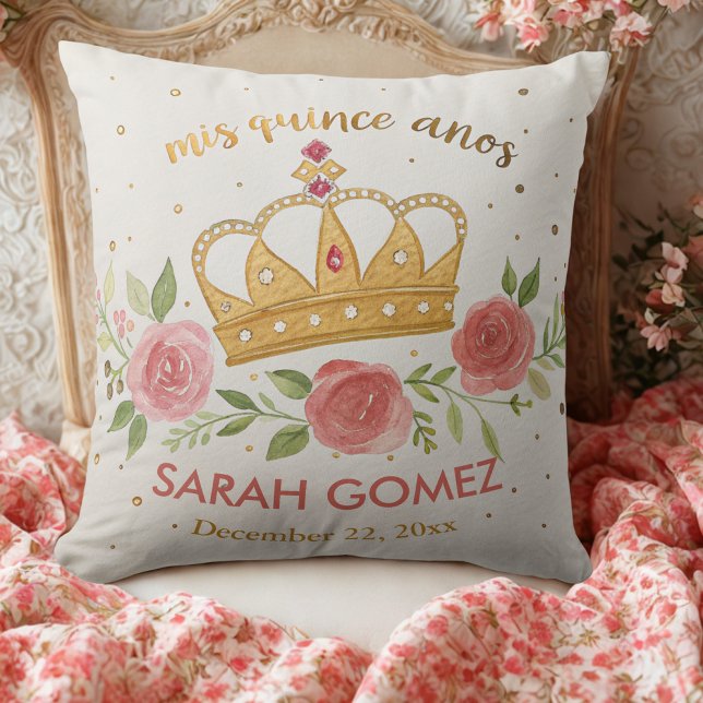 goldrosa, elegante Quinceanera Kissen (Von Creator hochgeladen)