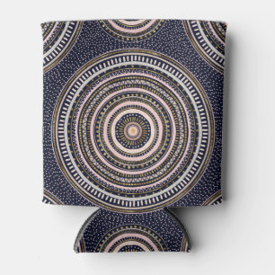 Goldrosa geometrische Doodles Blue Mandala Dosenkühler