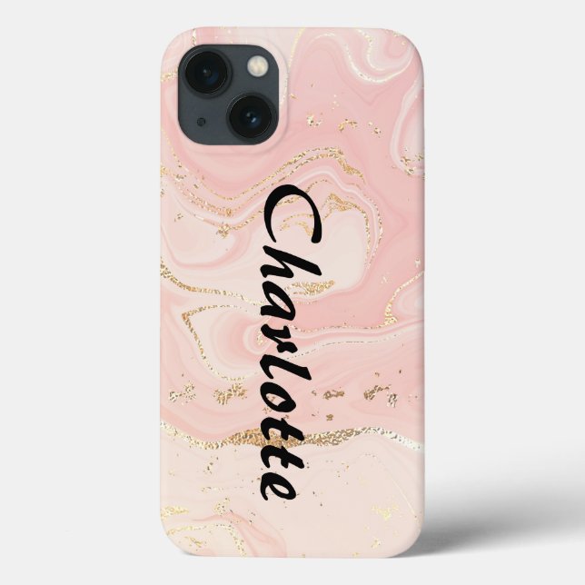 Goldrosa-Marbella Case-Mate iPhone Hülle (Rückseite)