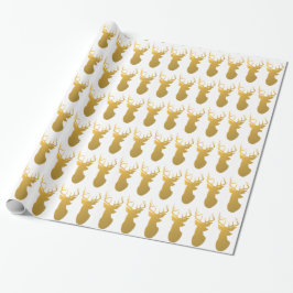Goldrotwild-Silhouette-moderner Feiertag Geschenkpapier