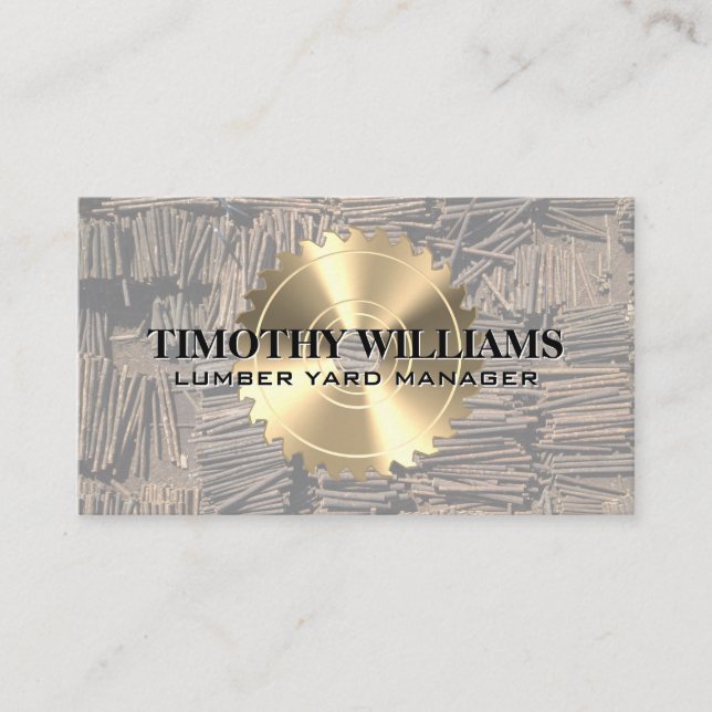 Goldrunde | Lumber Yard Business Card Visitenkarte (Vorderseite)