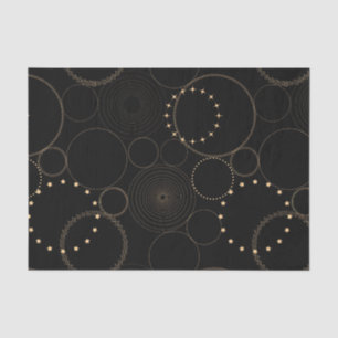 Goldrunden Astrografie-Astro-Diagramm auf schwarz Seidenpapier