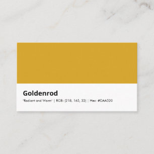 Goldrute "Strahlung und Wärme" Visitenkarte
