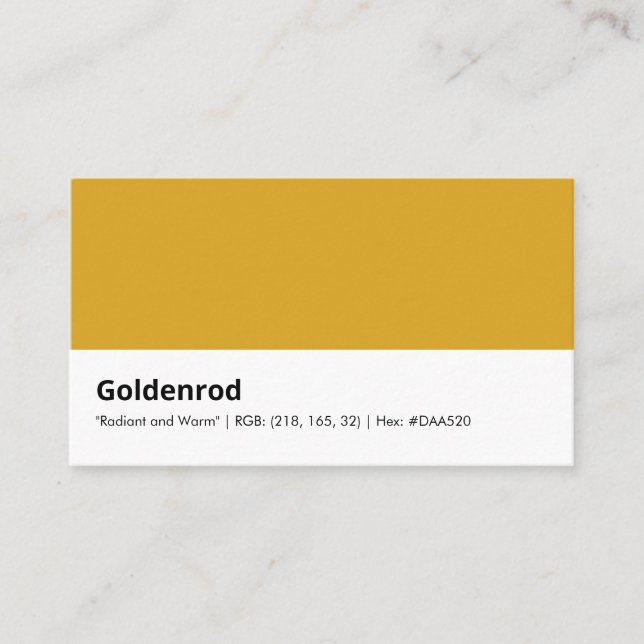 Goldrute | "Strahlung und Wärme" Visitenkarte (Vorderseite)