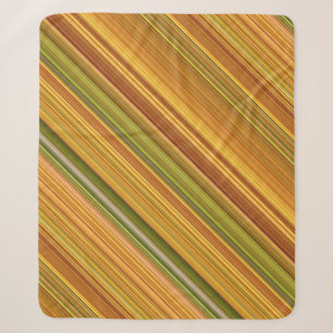 Goldruten-Grün-, Gelb- und Orange-Streifen Sherpadecke