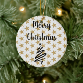 Golds Stars Weihnachten Keramik Ornament