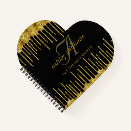 Goldsalon Bougee Glitzer Notizbuch
