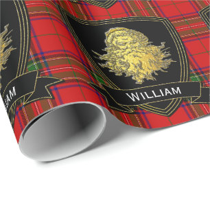 Goldsankt Stewart Tartan Geschenkpapier