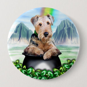 Goldschatz-Knopf Airedales Terrier Button