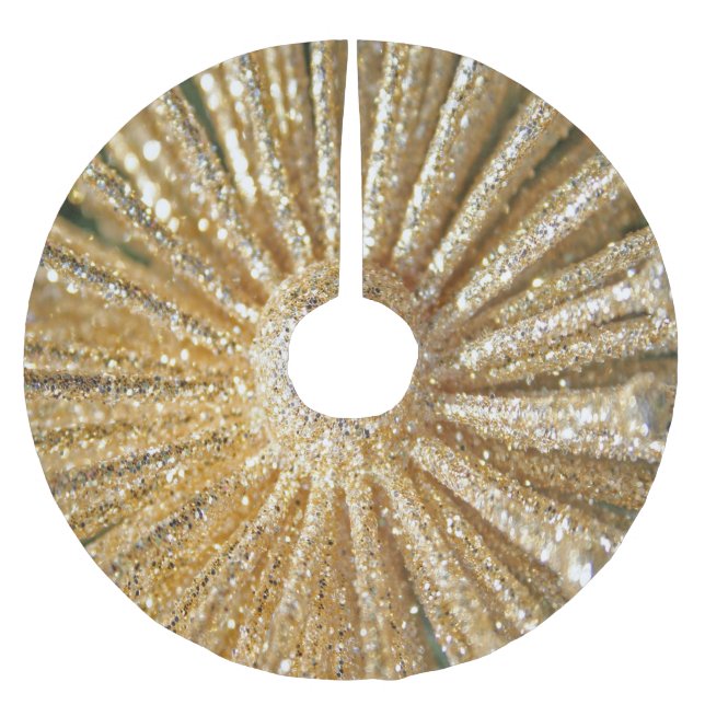 Goldschein-Weihnachtsbaum-Rock Polyester Weihnachtsbaumdecke (Vorderseite)