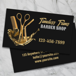 Goldschere Barbershop Friseursalon Barbershop Visitenkarte