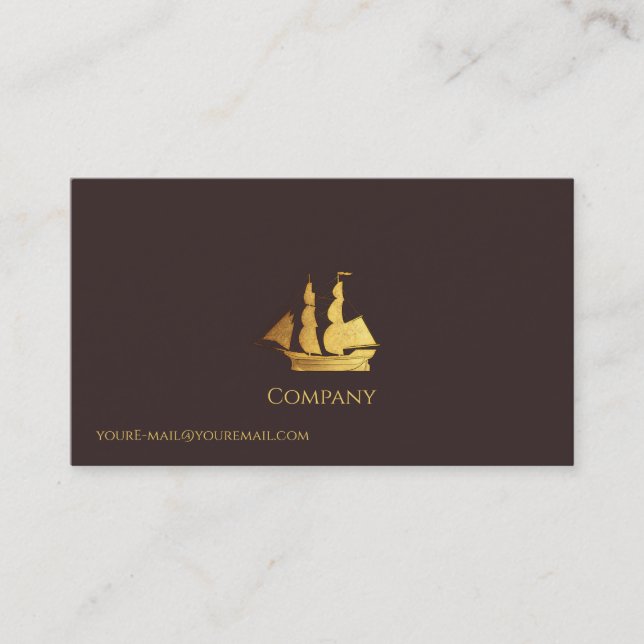 Goldschiff Visitenkarte (Vorderseite)