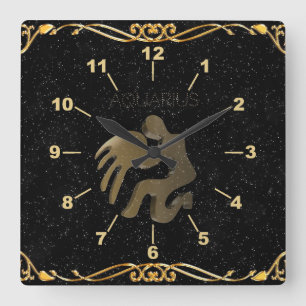 Goldschild Quadratische Wanduhr