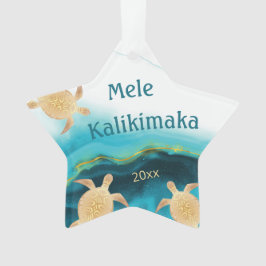 Goldschildkröten | Mele Kalikimaka Hawaiianische W Ornament