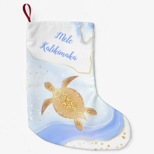 Goldschildkröten-Stamm Blaue Marmor Mele Kalikima Kleiner Weihnachtsstrumpf