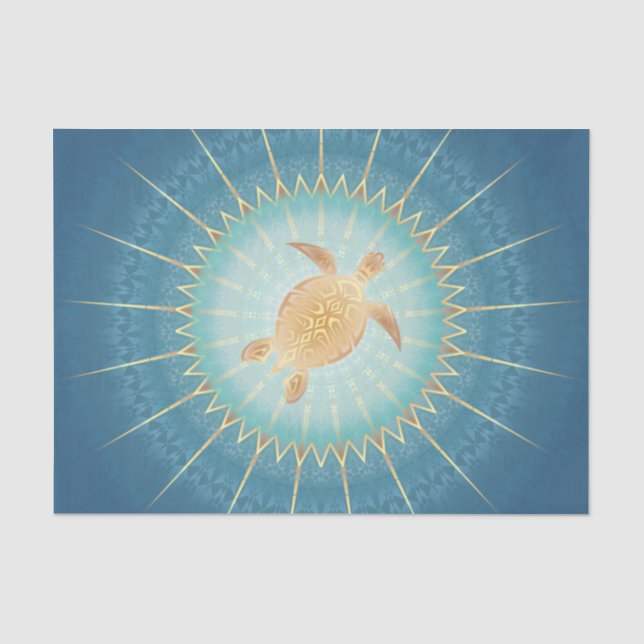 Goldschildkröten und Mandala Seidenpapier (Vorderseite)