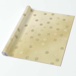Goldschimmer mit Glitzer-Kreisen Geschenkpapier