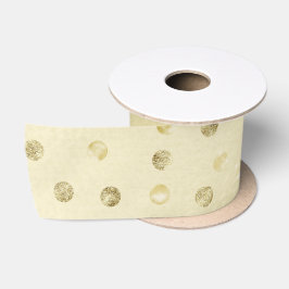 Goldschimmer mit Glitzer-Kreisen Satinband