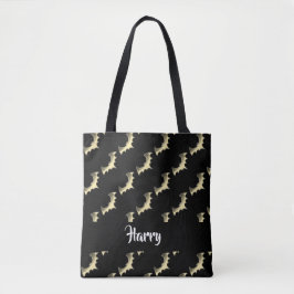Goldschläger auf schwarz tasche