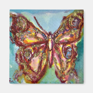 GOLDSCHMETTERLING IN BLAU MAGNET