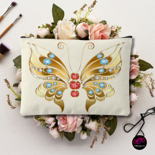 Goldschmetterling mit Edelsteinen Zubehörtasche