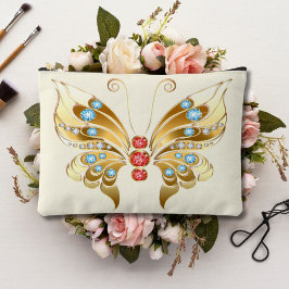 Goldschmetterling mit Edelsteinen Zubehörtasche