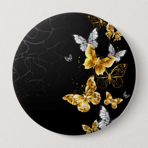 Goldschmetterlinge Button