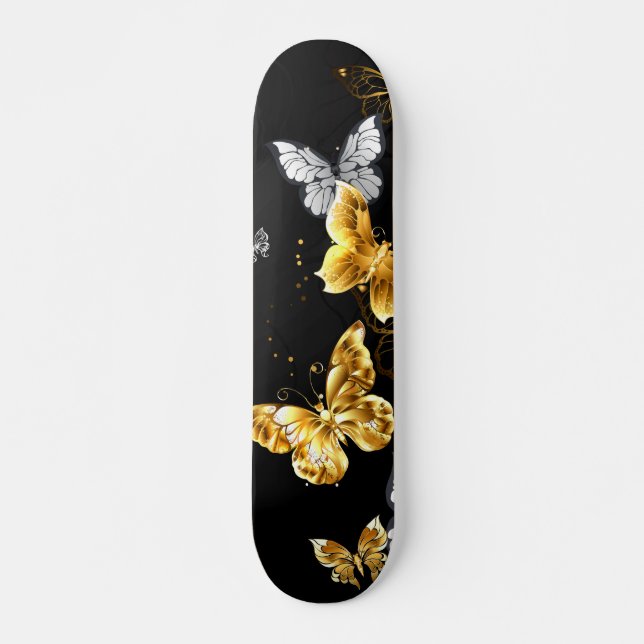 Goldschmetterlinge Skateboard (Vorne)