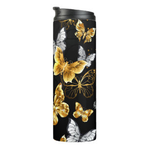 Goldschmetterlinge Thermosbecher