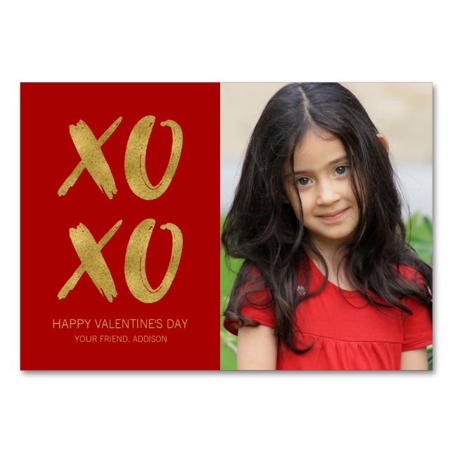 Goldschmied XOXO Klasse Valentine Karte (Vorderseite)