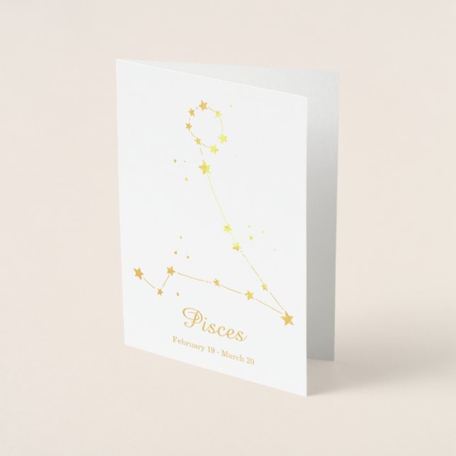 Goldschmiedeeisen Zodiac-Signalkonstellation Folienkarte (Vorderseite)