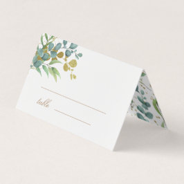 Goldschmuck-Eukalyptus-Blätter Grüne Hochzeitskart