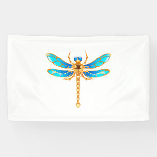 Goldschmuck-Libelleninsekt-Vip-Fundus-Vektorbild Banner
