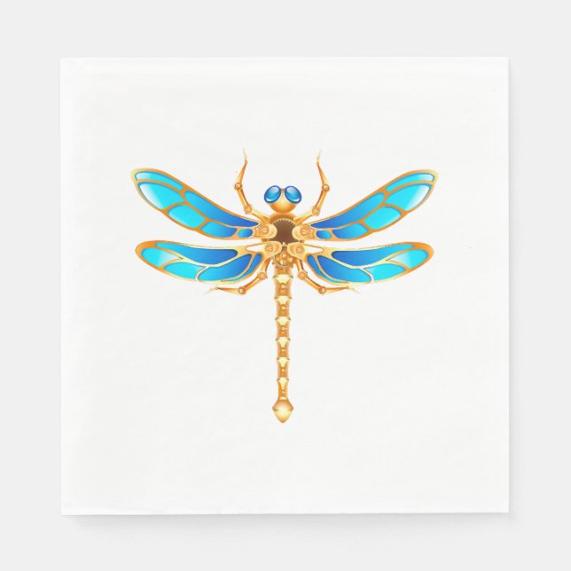 Goldschmuck-Libelleninsekt-Vip-Fundus-Vektorbild Serviette (Vorderseite)