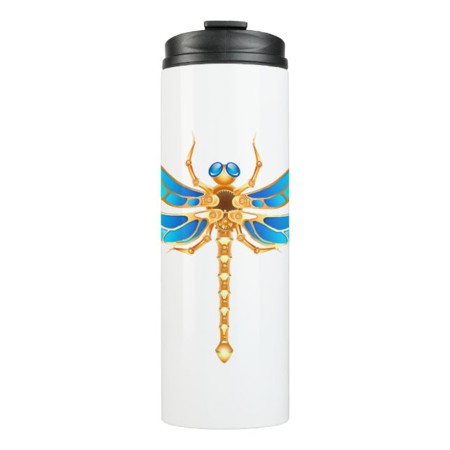 Goldschmuck-Libelleninsekt-Vip-Fundus-Vektorbild Thermosbecher (Vorderseite)