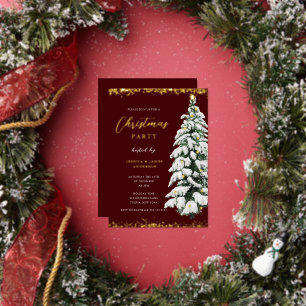 Goldschneebaum Weihnachtsgebäck Party Einladung