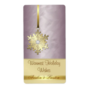 Goldschneeflocke-Bronze-Juwel-Feiertags-Wein