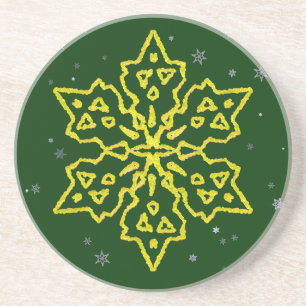 Goldschneeflocke Getränkeuntersetzer
