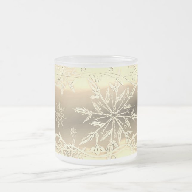 Goldschneeflocke mattierte Tasse (Mittel)