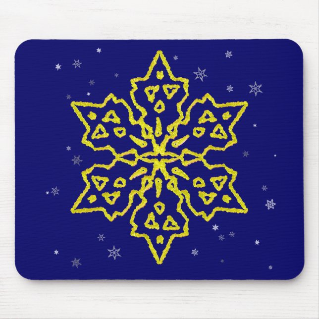 Goldschneeflocke Mousepad (Vorne)