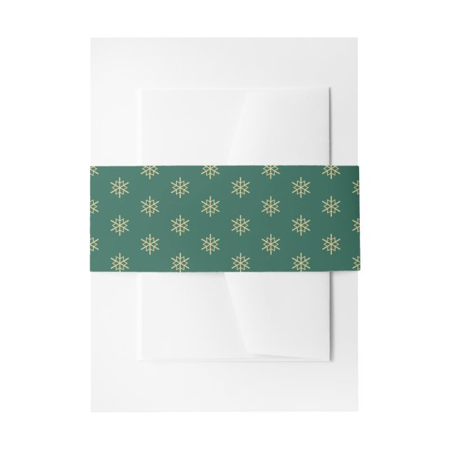 Goldschneeflocken, Weihnachten Einladungsbanderole (Vorderseite Beispiel)