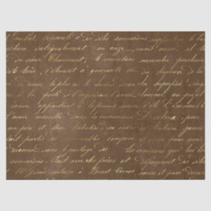 Goldschrift auf Brawn Decoupage Seidenpapier