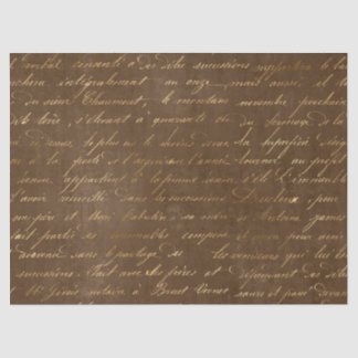 Goldschrift auf Brawn Decoupage Seidenpapier