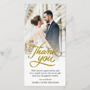 Goldschrift   Hochzeitskarte Dankeskarte